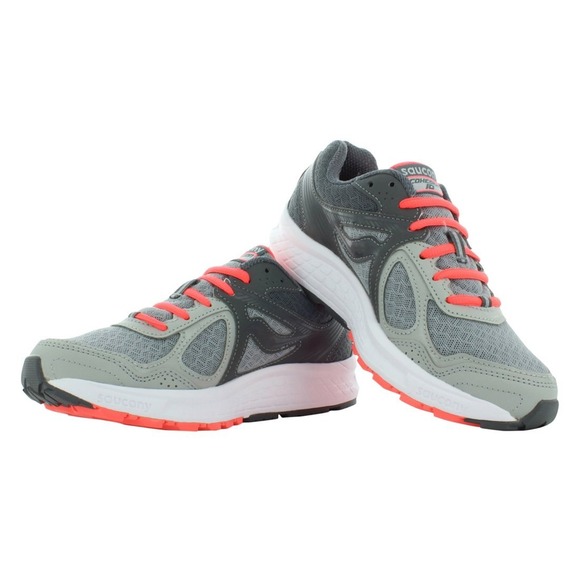 Saucony Grid Cohesion 10 Running Shoes Women's‎ 7 Grey/Pink Mesh Sneakers - Picture 1 of 7